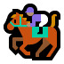 🏇🏽 horse racing: medium skin tone display on Windows